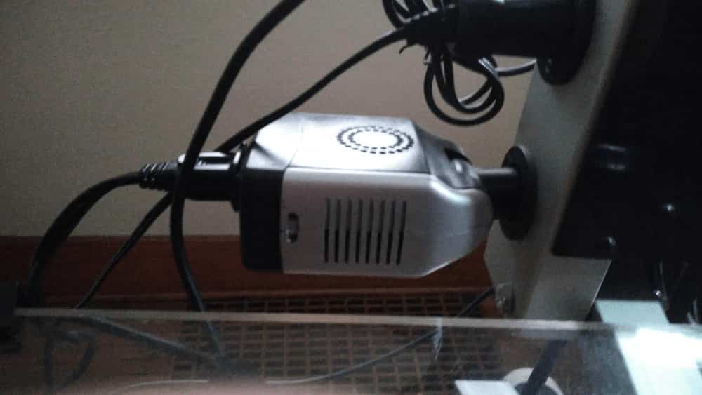 75W inverter plugged into desk