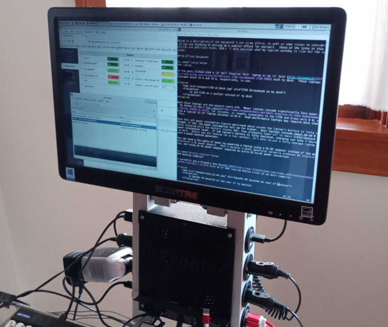 Sceptre 16 inch monitor mounted on desk